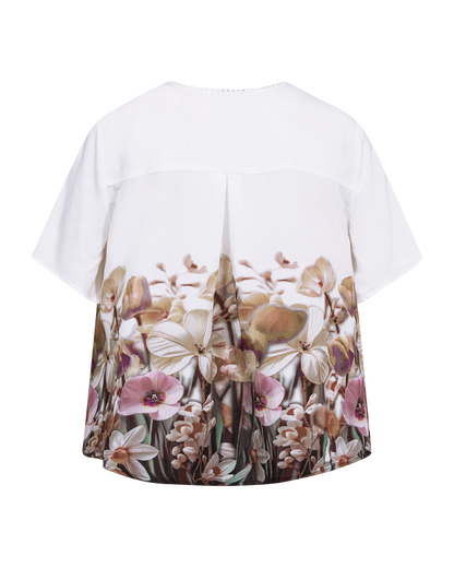 Freequent - FQMAISE-BLOUSE - Brilliant White w. Silver Mink