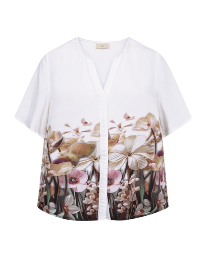 Freequent - FQMAISE-BLOUSE - Brilliant White w. Silver Mink