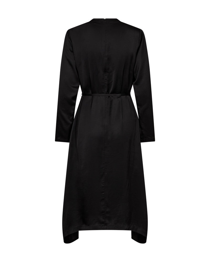 sort kjole med bondebånd Freequent FQBALI-DRESS Black