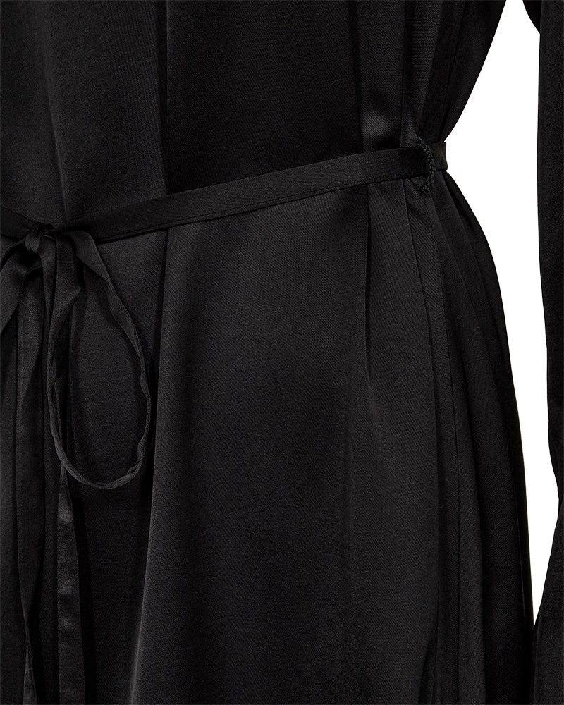 sort kjole med bondebånd Freequent FQBALI-DRESS Black