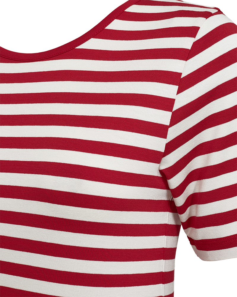 Freequent - FQLIANA-TEE - True Red w. Star Off-White