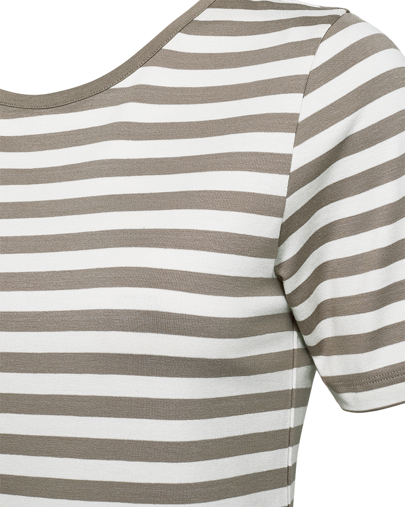 Freequent - FQLIANA-TEE - Simply Taupe w. Star Off-white