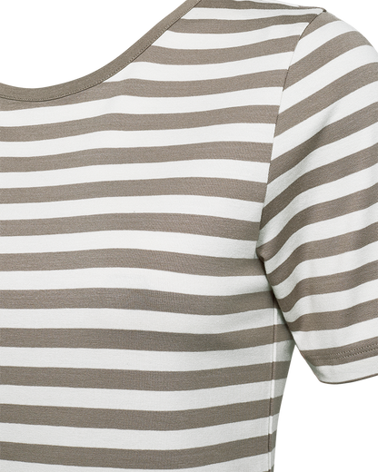 Freequent - FQLIANA-TEE - Simply Taupe w. Star Off-white