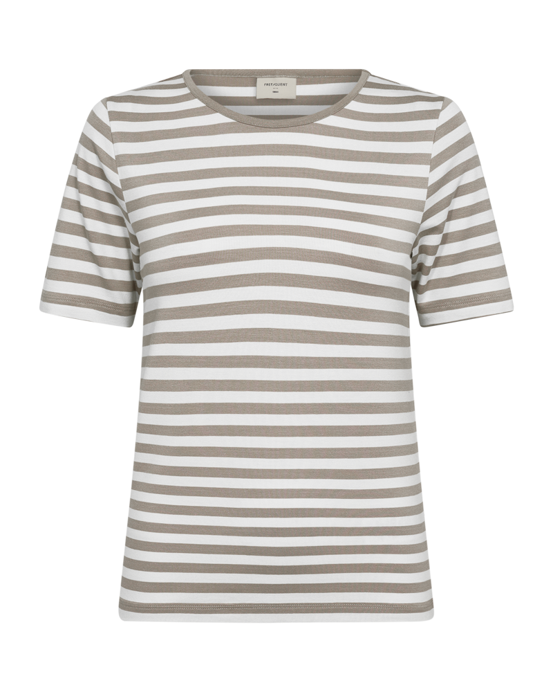 Freequent - FQLIANA-TEE - Simply Taupe w. Star Off-white