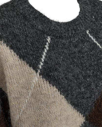 Freequent - FQGRSLULU-PULLOVER - Dark Grey Ml w. Oyster Grey Ml