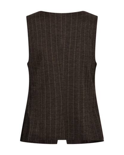 Freequent - FQBONNIE-WAISTCOAT - Desert Taupe w. Black