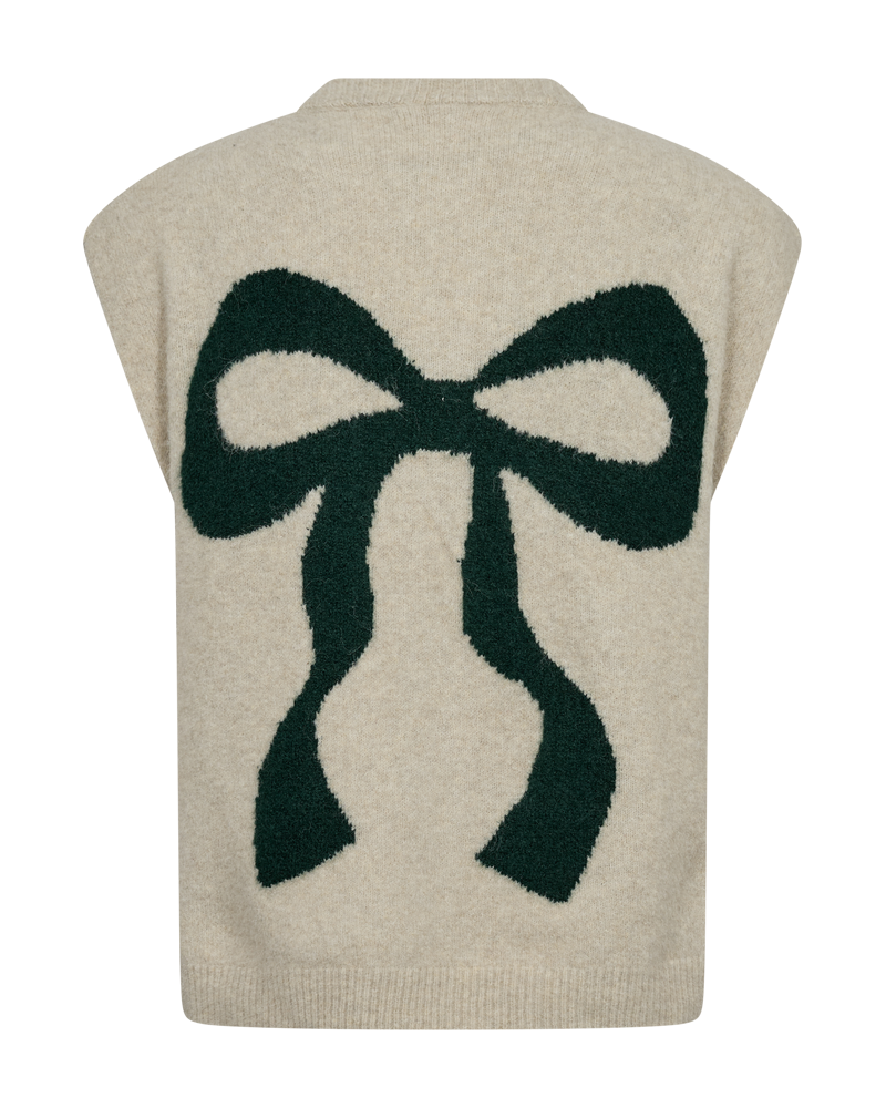 Freequent - FQNOMAS-VEST - Oyster Gr Ml w Deep Forest Ml
