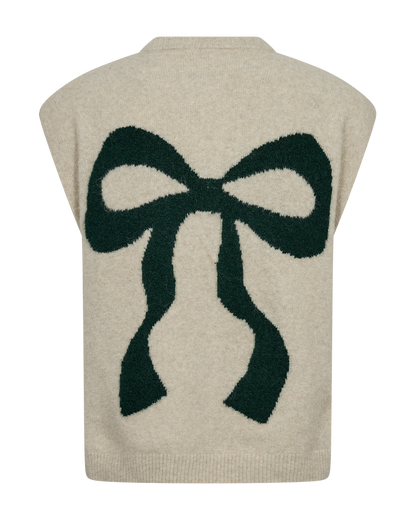 Freequent - FQNOMAS-VEST - Oyster Gr Ml w Deep Forest Ml