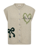 Freequent - FQNOMAS-VEST - Oyster Gr Ml w Deep Forest Ml