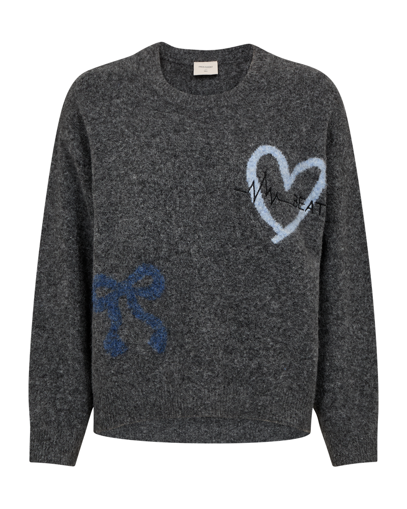 Freequent - FQNOMAS-PULLOVER - Light Char Mel w Vint Indi Mel