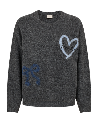 Freequent - FQNOMAS-PULLOVER - Light Char Mel w Vint Indi Mel