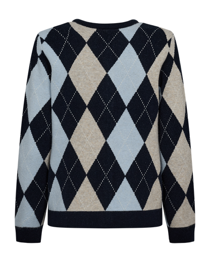Freequent - FQSIBYLL-CARDIGAN - Navy Blazer w.Chambray bl. mel.