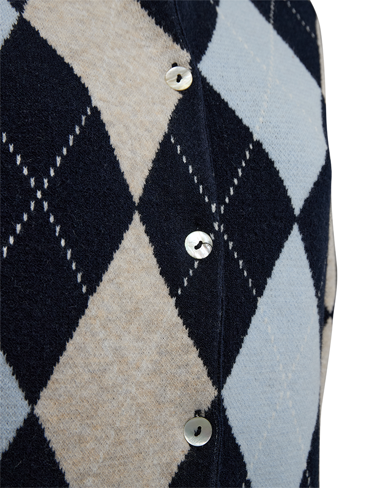Freequent - FQSIBYLL-CARDIGAN - Navy Blazer w.Chambray bl. mel.