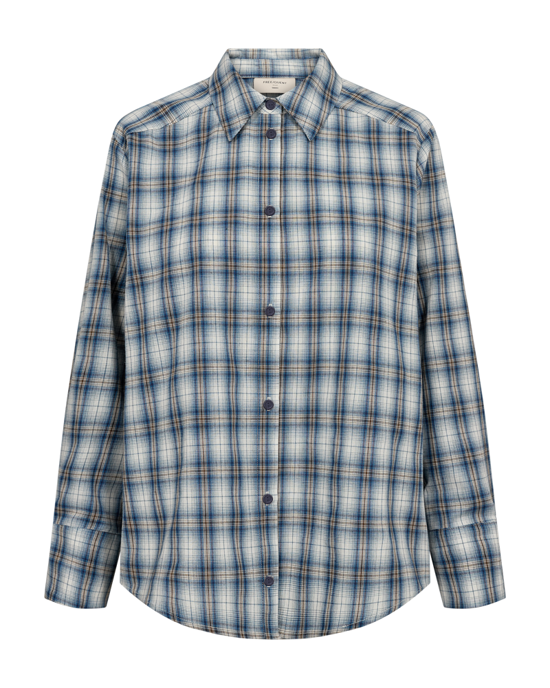 Freequent - FQMIKA-SHIRT - STAR OFF-WHITE W. NAVY BLAZER