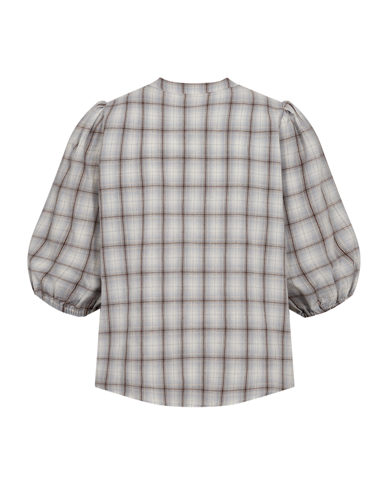 Freequent - FQMIKA-BLOUSE - STAR OFF-WHITE W. BABY BLUE