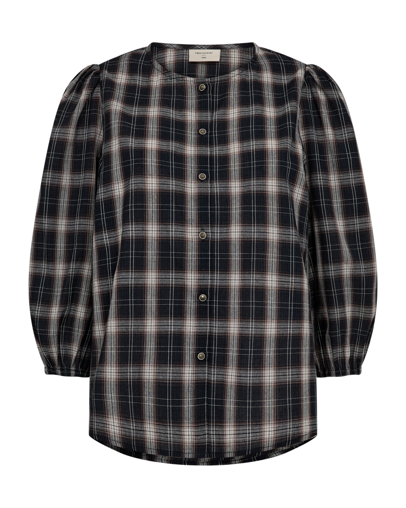 Freequent - FQNERISSA-BLOUSE - NAVY BLAZER W. SILVER MINK