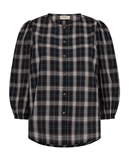 Freequent - FQNERISSA-BLOUSE - NAVY BLAZER W. SILVER MINK