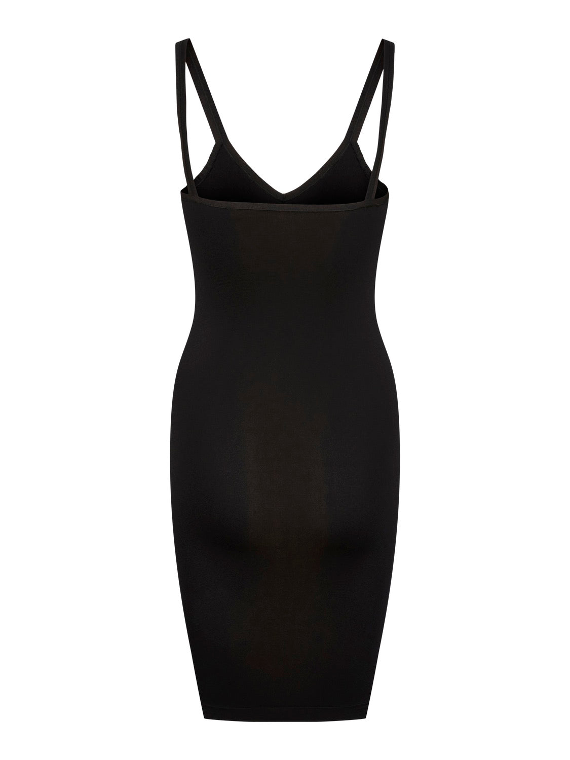 Pieces kort tætsiddende sort kjole tynde stropper PCBALLROOM LONG SINGLET NOOS BC Black bagfra