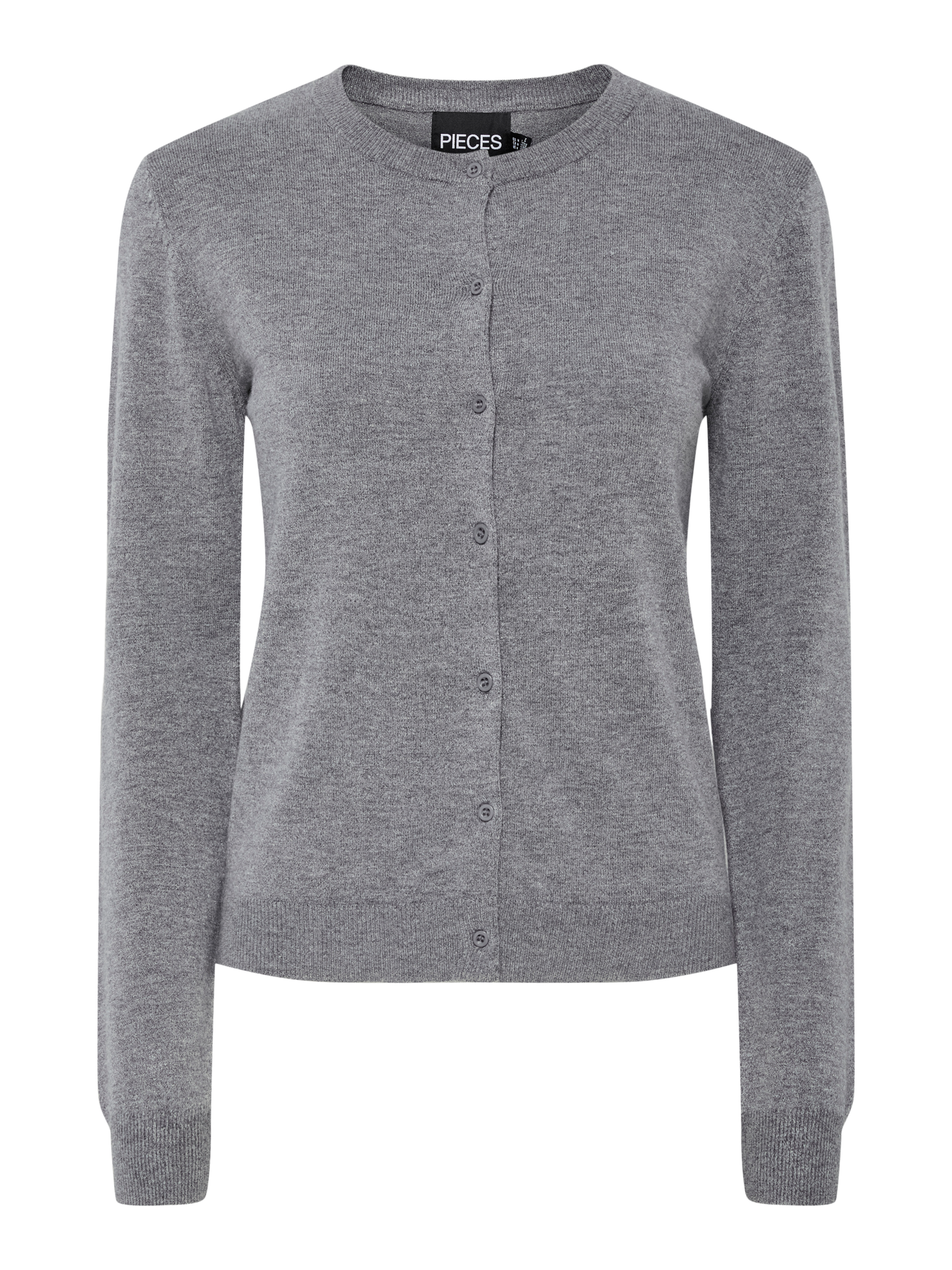 PIECES Medium PCNORA Cardigan | Grey Melange