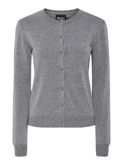 PIECES Medium PCNORA Cardigan | Grey Melange