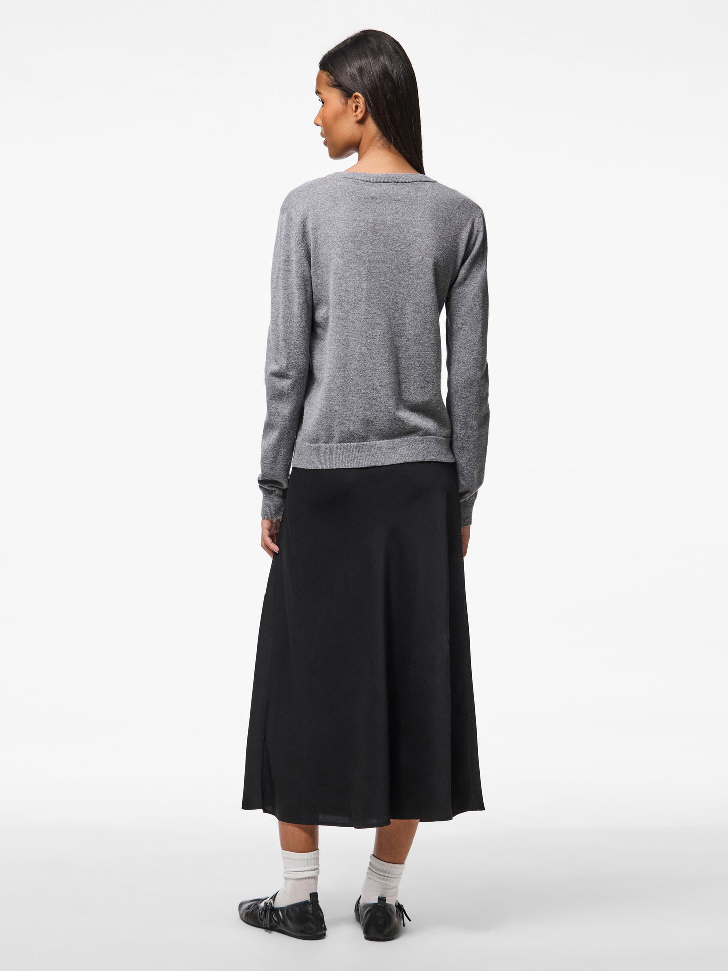 PIECES Medium PCNORA Cardigan | Grey Melange