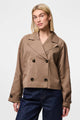 PIECES PCSCARLETT LS SHORT TRENCHCOAT | Brown Lentil