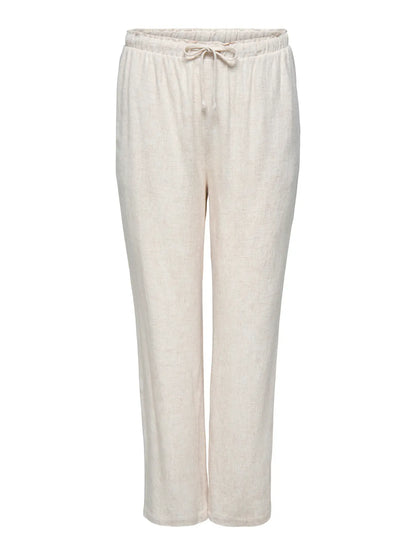 ONLY Carmakoma CARSIESTA HW PULL-UP LINEN PANT | Moonbeam