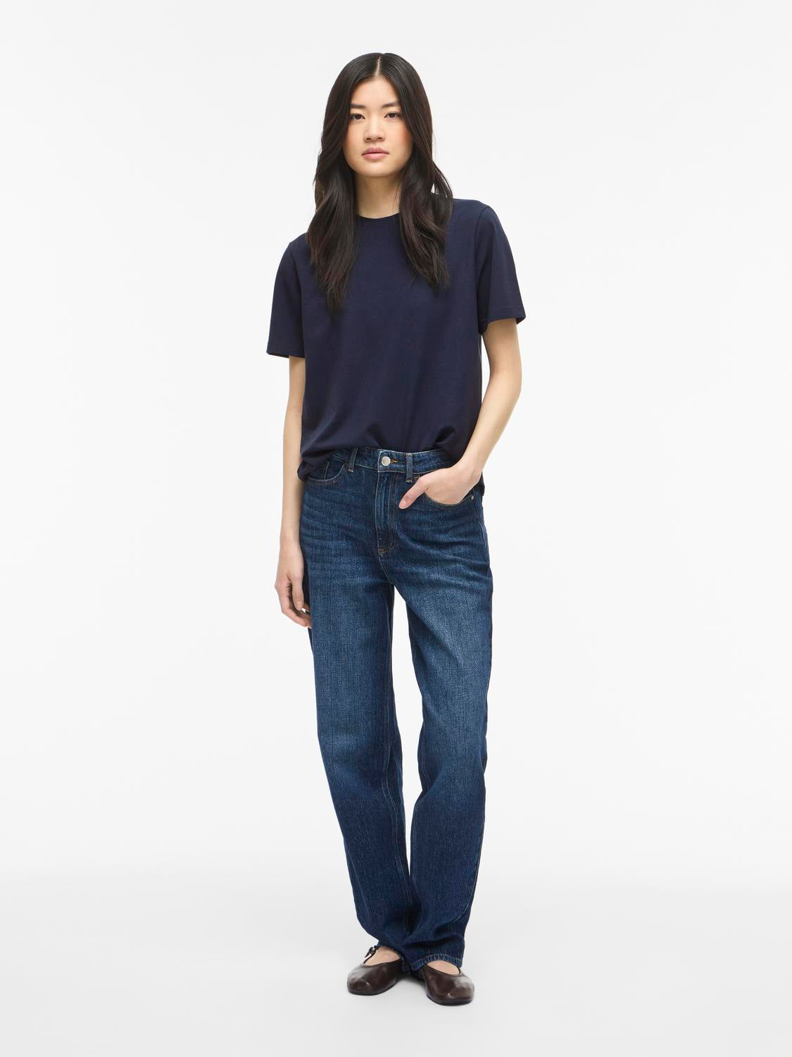 Vila - Vinora - T-shirt - Navy Blazer
