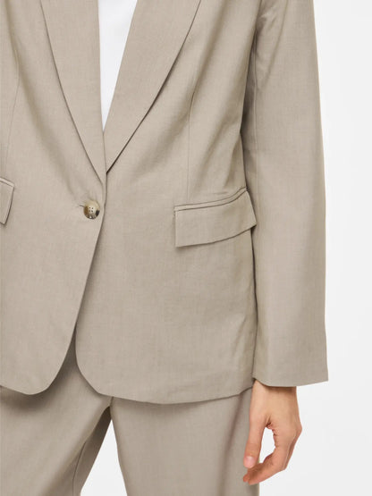 VILA SIFFE L/S BLAZER - NOOS - Seneca Rock MELANGE