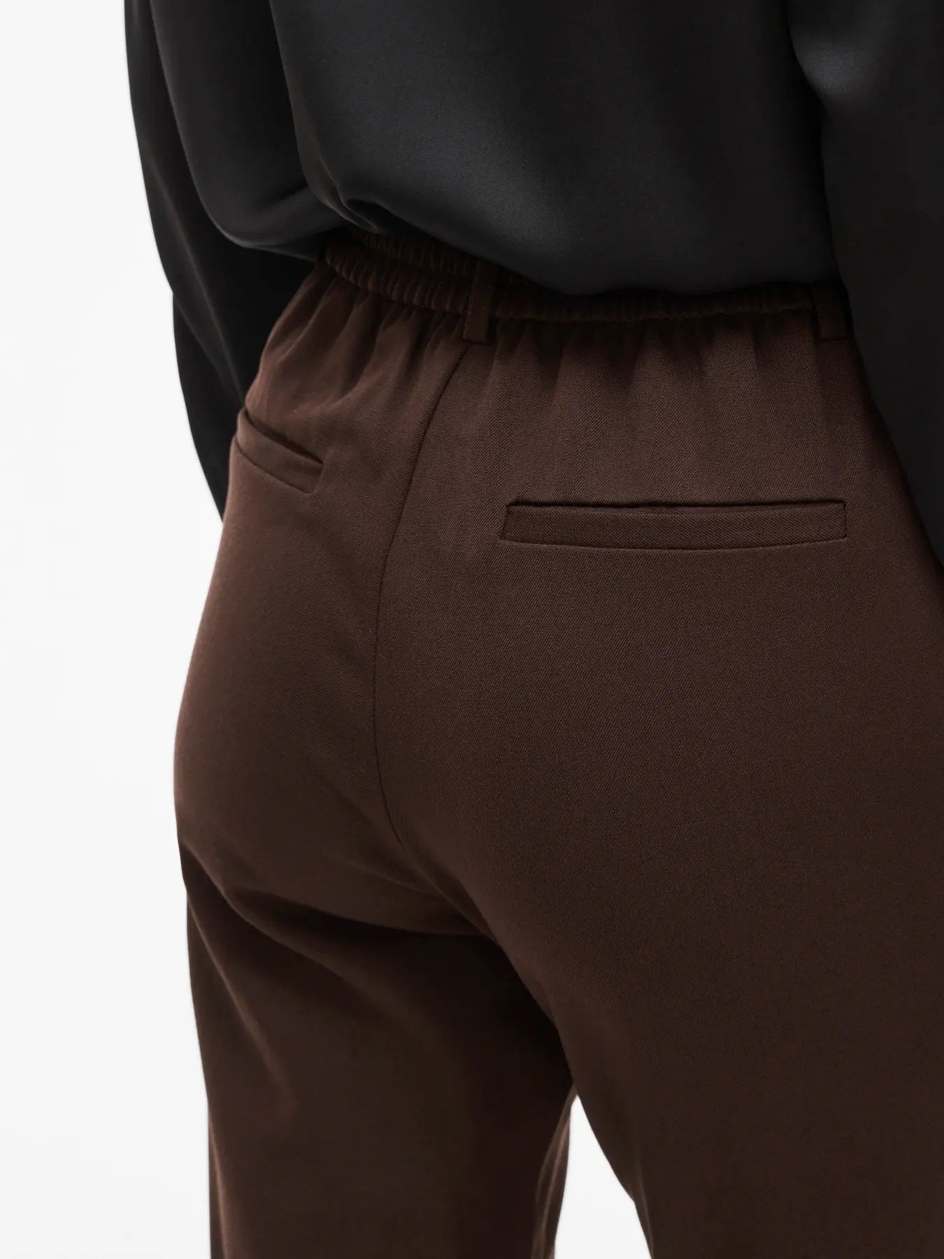 VILA VIVARONE HW SLIM PANT | Coffee Bean