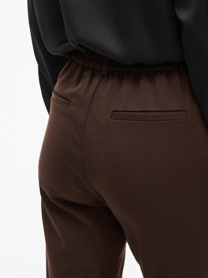 VILA VIVARONE HW SLIM PANT | Coffee Bean