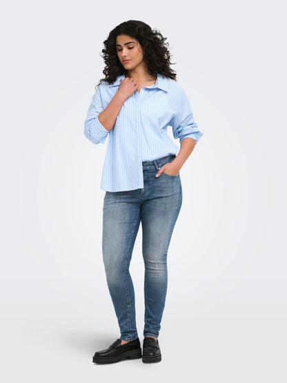 Only Carmakoma - Caroregon - Skjorte - Soft Chambray