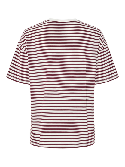 PIECES PCSADIE 2/4 TEE JRS | Cloud Dancer Tawney port