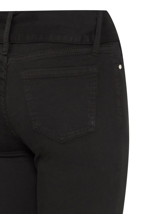 sorbet sorte jeans bælte med rund spænde baglomme SBANITA PANT Jet Black