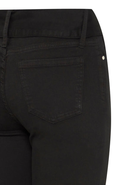 sorbet sorte jeans bælte med rund spænde baglomme SBANITA PANT Jet Black