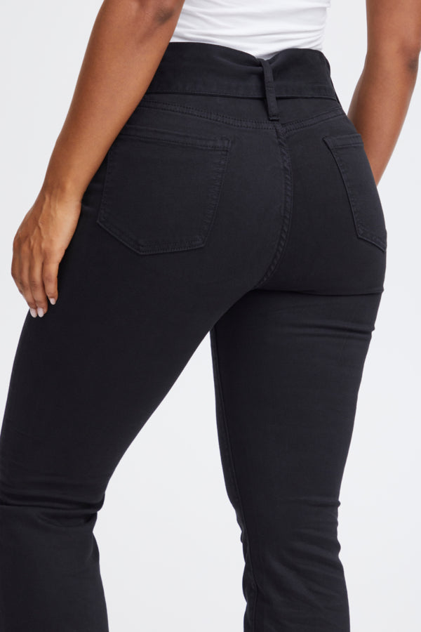 sorbet sorte jeans bælte med rund spænde to baglommer SBANITA PANT Jet Black