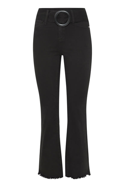 sorbet sorte jeans bælte med rund spænde SBANITA PANT Jet Black