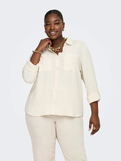 ONLY Carmakoma CARSIESTA YASMIN LS SHIRT | Moonbeam