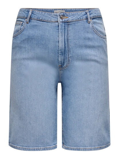ONLY CARSONNY HW WIDE DNM SHORTS - Light Blue Denim