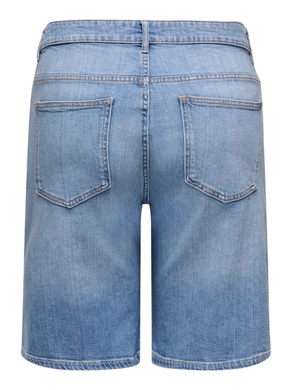 ONLY CARSONNY HW WIDE DNM SHORTS - Light Blue Denim