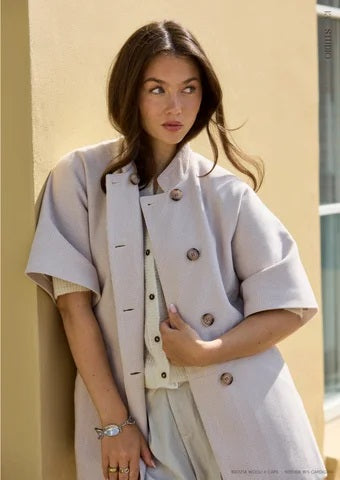 KPHWOOLI STUDIO CAPE JACKET - KOPENHAKEN | offwhite