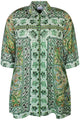 ZHENZI ZH-Tami 1090 - Shirt dress 3/4 sl | Palm leaf