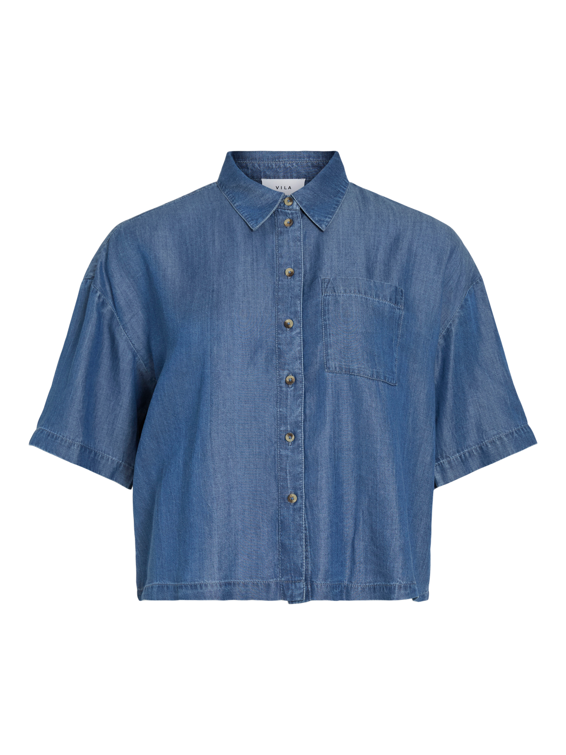 Vila - Vitevira - Shirt - Medium Blue Denim