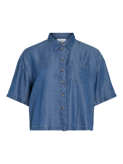 Vila - Vitevira - Shirt - Medium Blue Denim