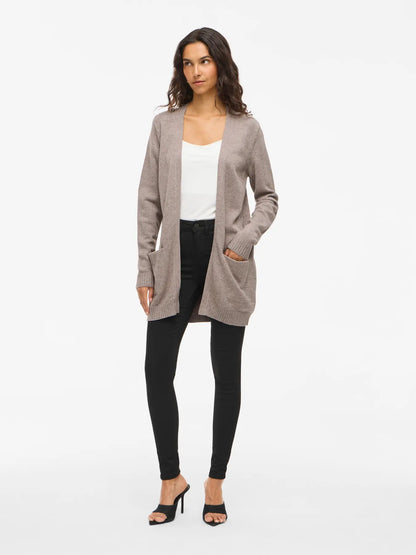 VILA VIRIL OPEN cardican  | Falcon melange