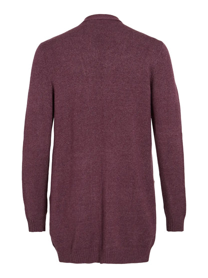 VILA VIRIL OPEN cardican  | Fig dark melange