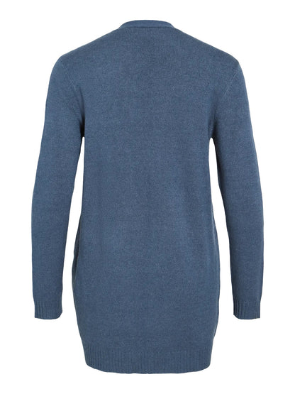 VILA VIRIL OPEN cardican  | Vintage Indigo dark melange