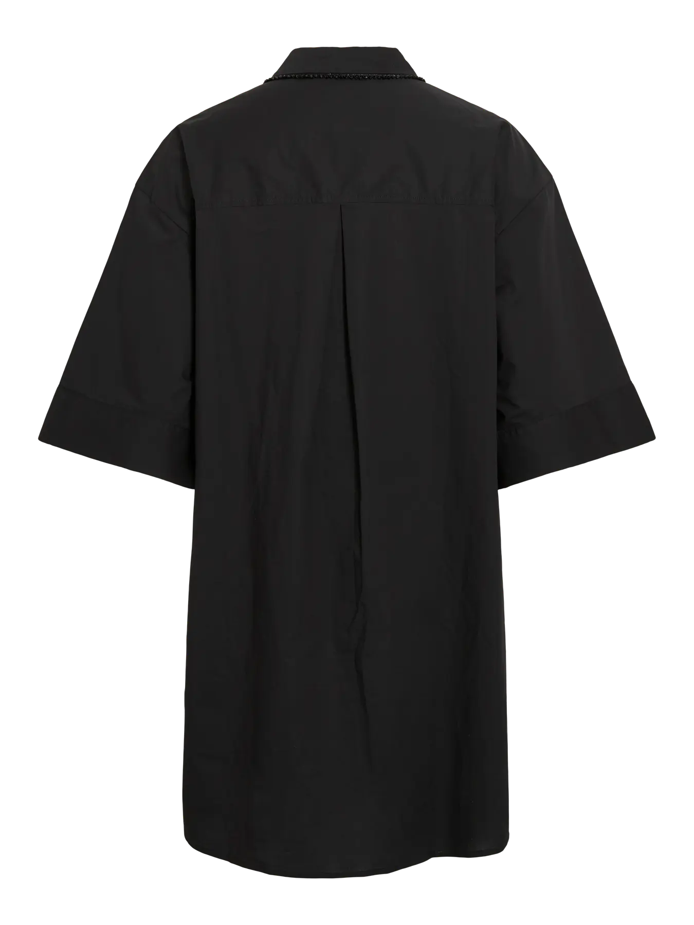 VILARA 3/4 LOOSE SHIRT DRESS - Black