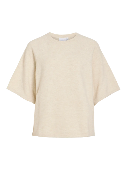 VILIGA 2/4 O-NECK KNIT TOP  - Birch