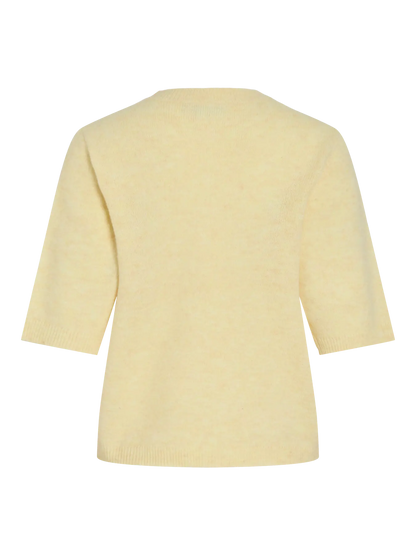 VILIGA 2/4 O-NECK KNIT CARDIGAN - NOOS - Yellow